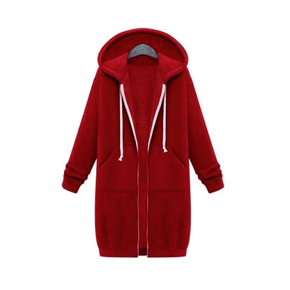 Véronique | Sweat à capuche long zippé pour femme - Image 10