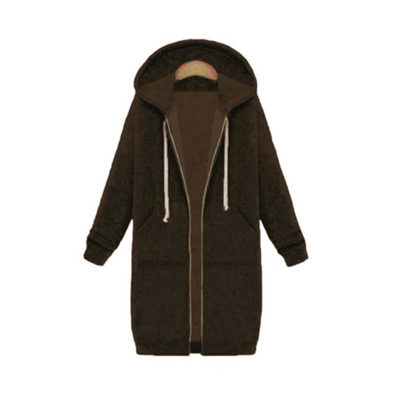 Véronique | Sweat à capuche long zippé pour femme - Image 3