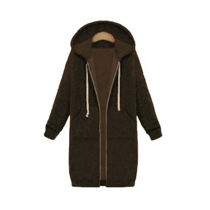 Véronique | Sweat à capuche long zippé pour femme - Image 3