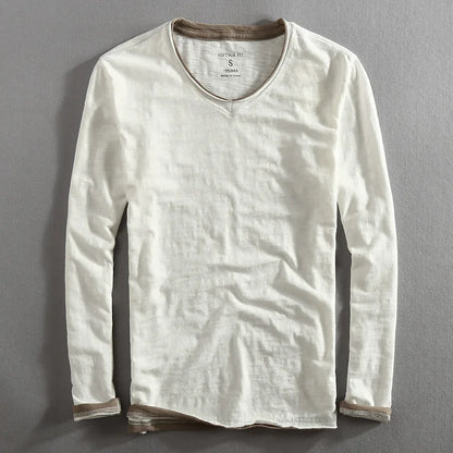 Maxime | T-shirt à col en V à manches longues pour homme - Image 4