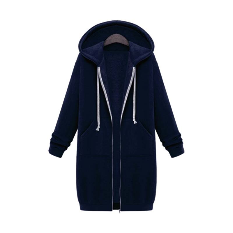 Véronique | Sweat à capuche long zippé pour femme - Image 12