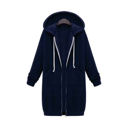 Véronique | Sweat à capuche long zippé pour femme - Image 12