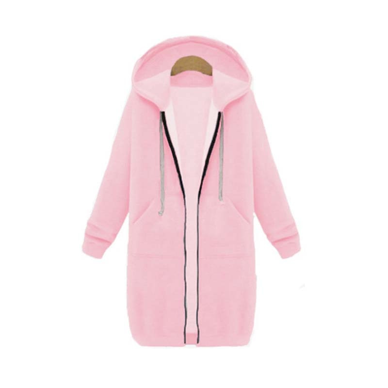 Véronique | Sweat à capuche long zippé pour femme - Image 9