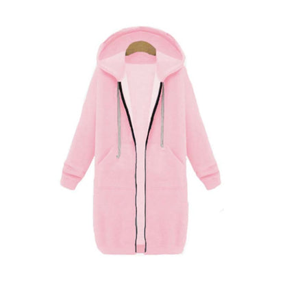 Véronique | Sweat à capuche long zippé pour femme - Image 9