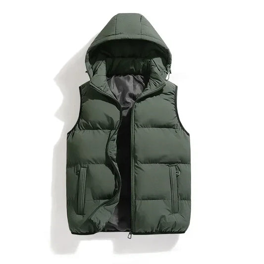Julio | Veste sans manches à capuche matelassée pour homme - Image 1