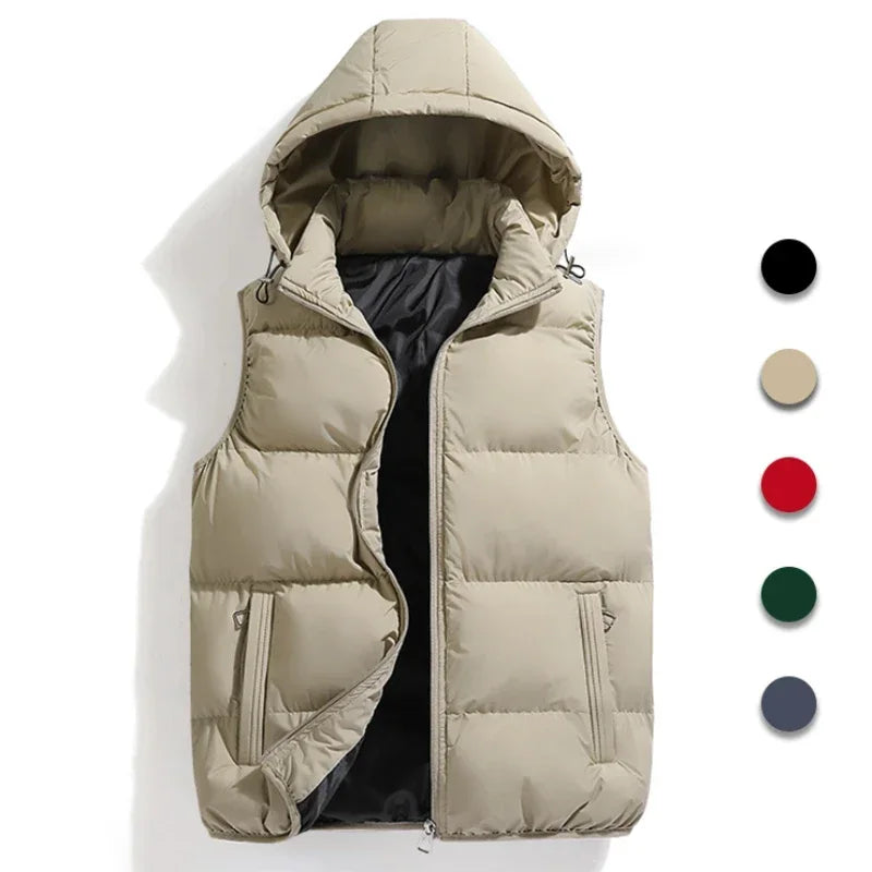 Julio | Veste sans manches à capuche matelassée pour homme - Image 2