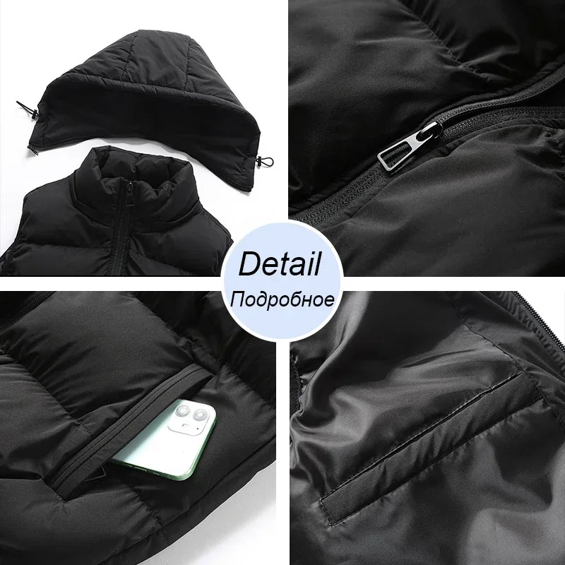 Julio | Veste sans manches à capuche matelassée pour homme - Image 5