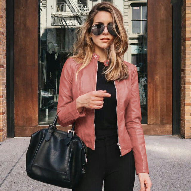 Marina | Veste de motard zippée ajustée pour femmes - Image 6