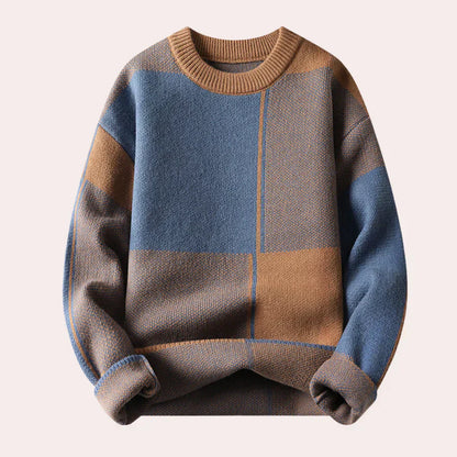 Matéo | Pull Homme Col Rond à Blocs de Couleurs - Image 3
