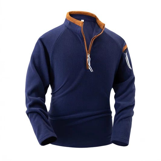 Milhan | Pull Homme Col Zippé 1/4 - Image 1