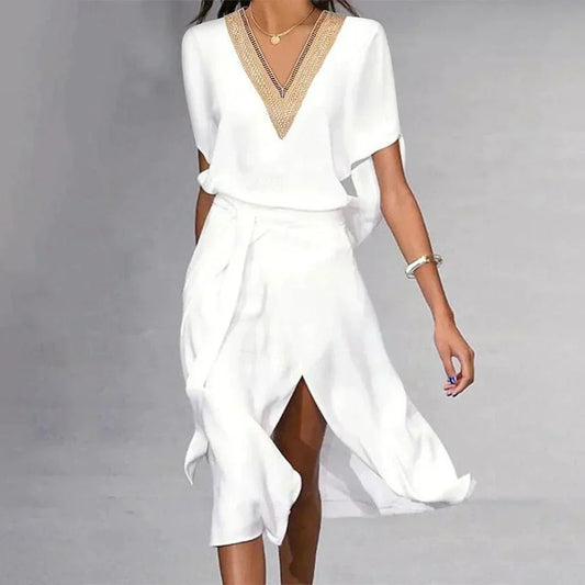 Isabella flora | Robe pour femme - Col en V - Coupe flatteuse - Matière durable - Image 1