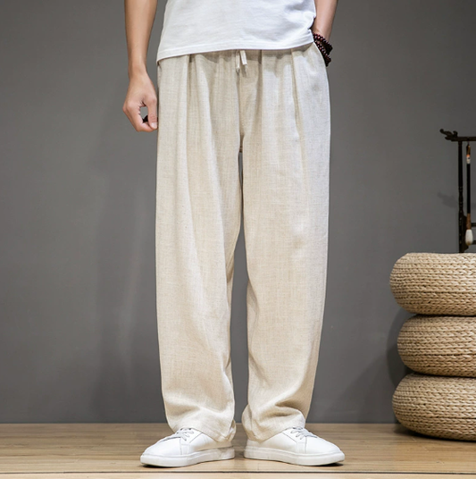 Patrice | Pantalon ample en lin confortable pour hommes