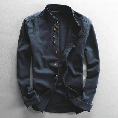 Walid | Chemise Homme Boutonnée - Col Mao - Image 1