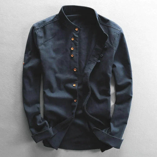 Walid | Chemise Homme Boutonnée - Col Mao - Image 1