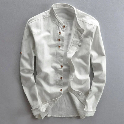 Walid | Chemise Homme Boutonnée - Col Mao - Image 2