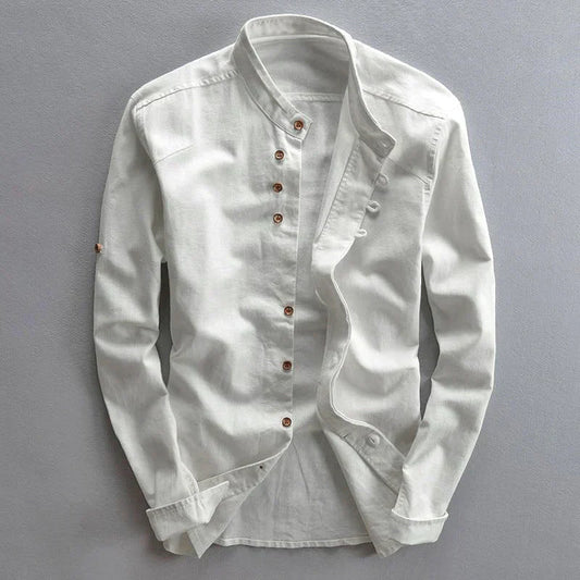 Walid | Chemise Homme Boutonnée - Col Mao - Image 2