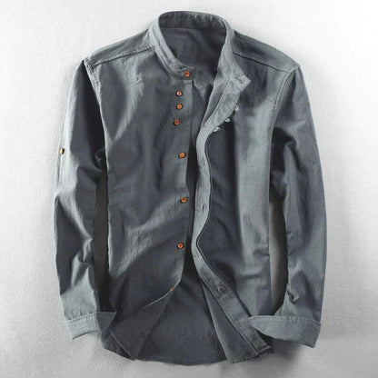 Walid | Chemise Homme Boutonnée - Col Mao - Image 4