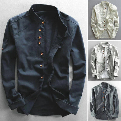 Walid | Chemise Homme Boutonnée - Col Mao - Image 5