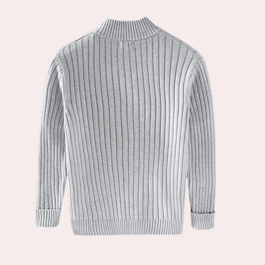 Stéphane | Veste Homme Zippée en Maille Côtelée - Image 2