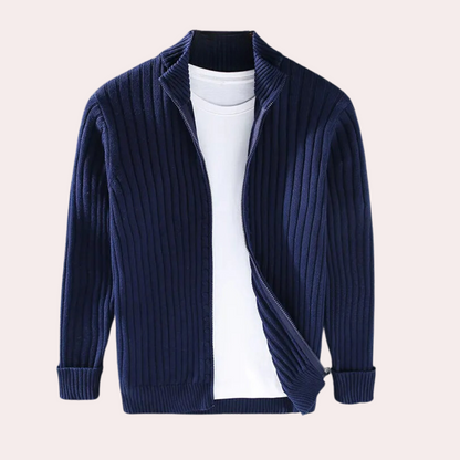 Stéphane | Veste Homme Zippée en Maille Côtelée - Image 6