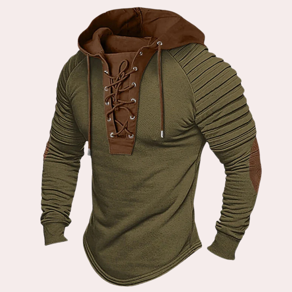 Xav | Veste à Capuche Homme à Lacets - Image 1