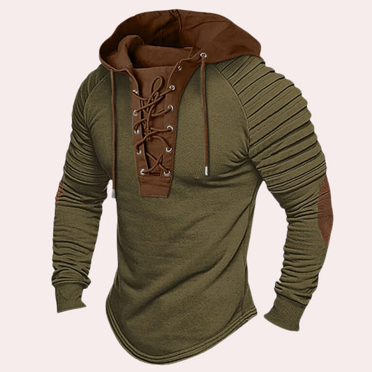 Xav | Veste à Capuche Homme à Lacets - Image 1