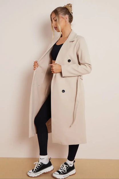 Sylviane | Manteau croisé ceinturé pour femme - Image 3