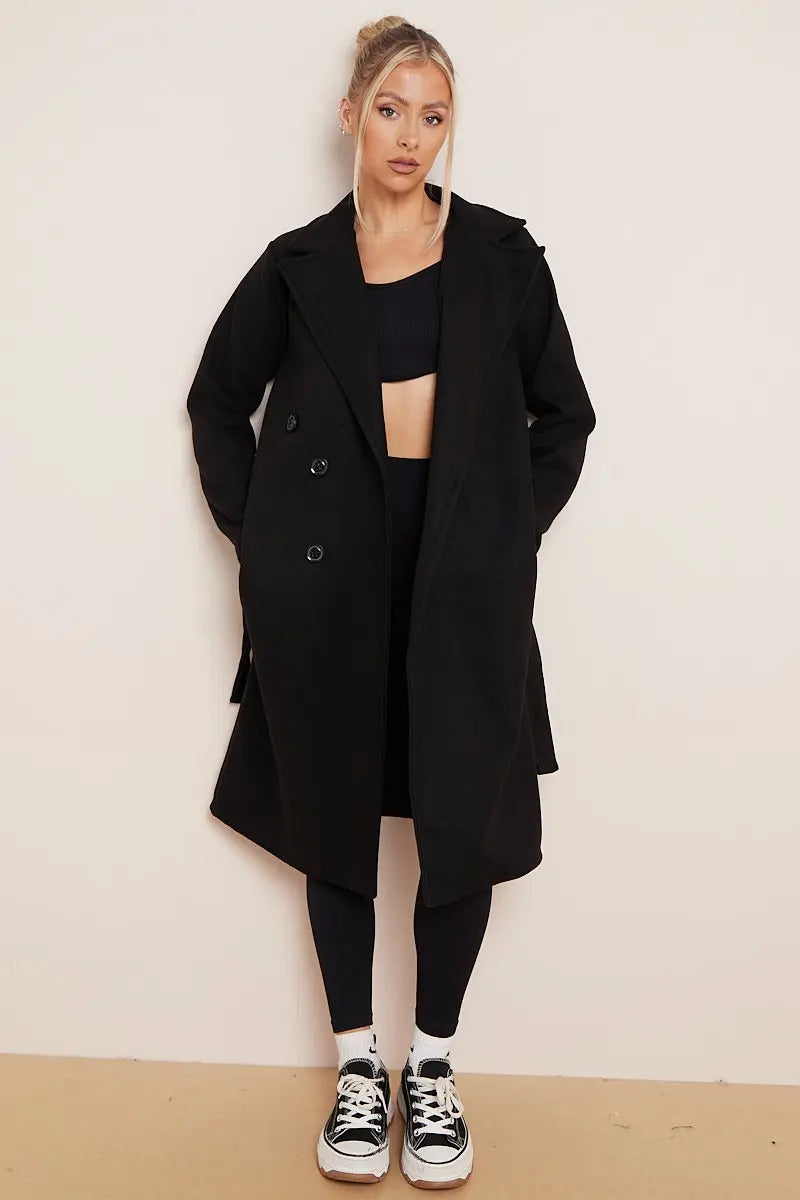 Sylviane | Manteau croisé ceinturé pour femme - Image 6