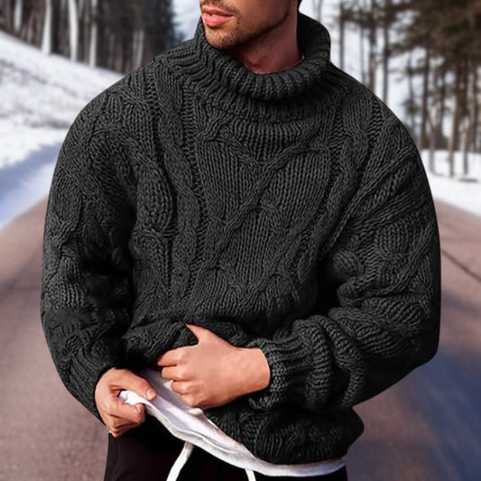 Vasco | Pull Homme Col Roulé Tricot Câble - Image 1
