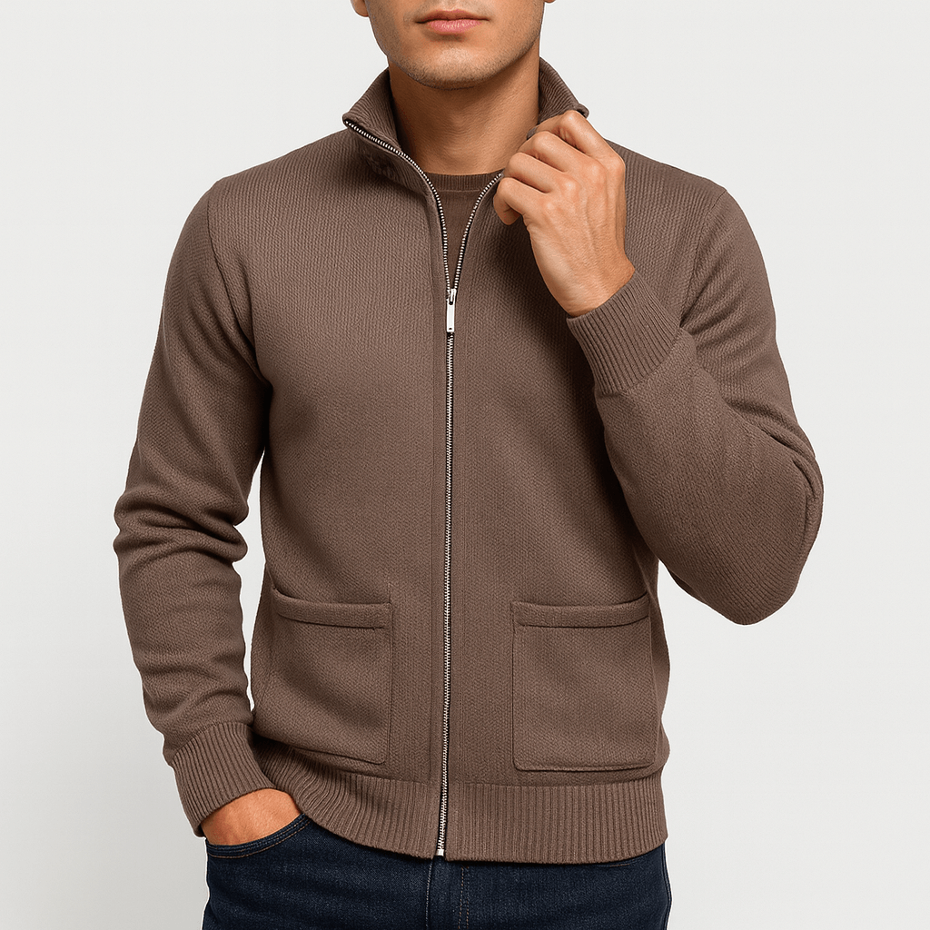 Isidore | Veste Pull Homme Entièrement Zippée - Image 1
