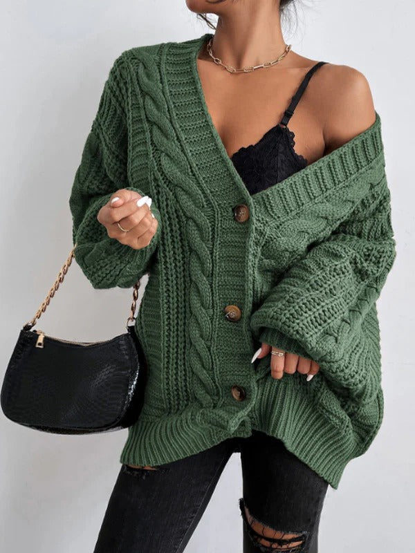 Leïla | Cardigan Femme Oversize en Tricot torsadé - Image 8