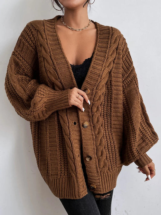Leïla | Cardigan Femme Oversize en Tricot torsadé - Image 1