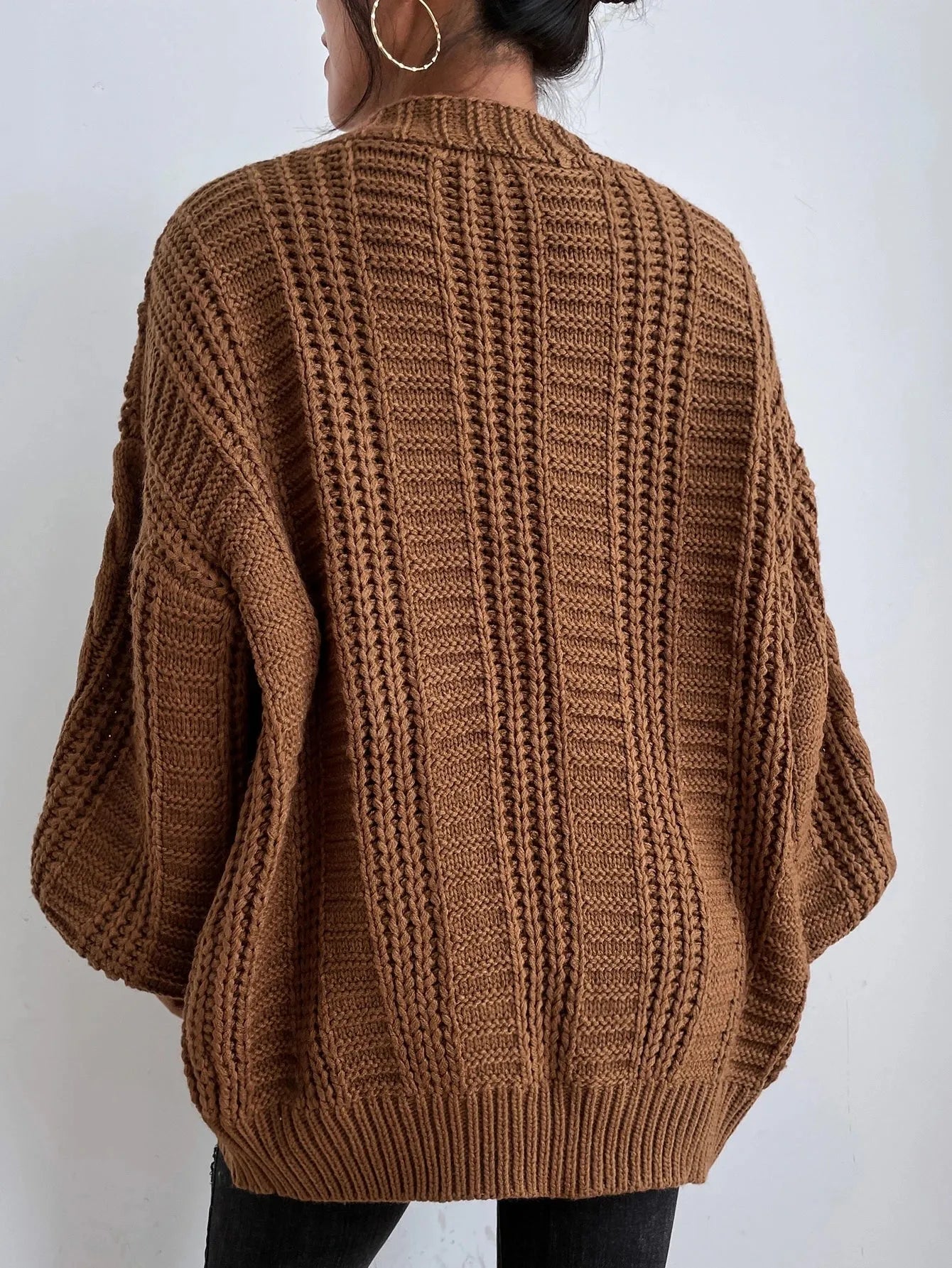 Leïla | Cardigan Femme Oversize en Tricot torsadé - Image 6
