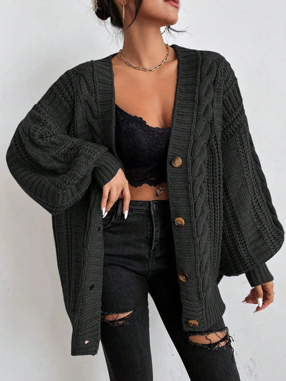 Leïla | Cardigan Femme Oversize en Tricot torsadé - Image 10