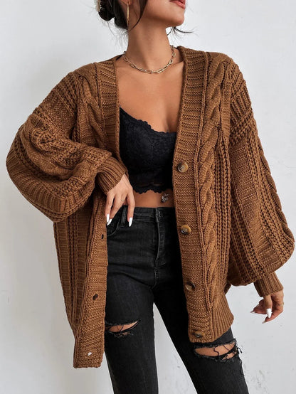 Leïla | Cardigan Femme Oversize en Tricot torsadé - Image 2