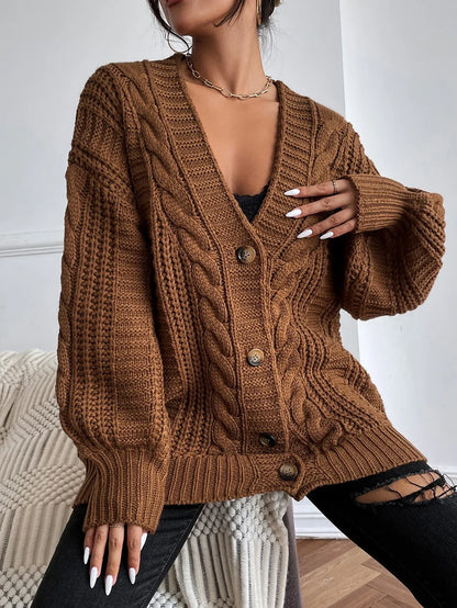 Leïla | Cardigan Femme Oversize en Tricot torsadé - Image 4