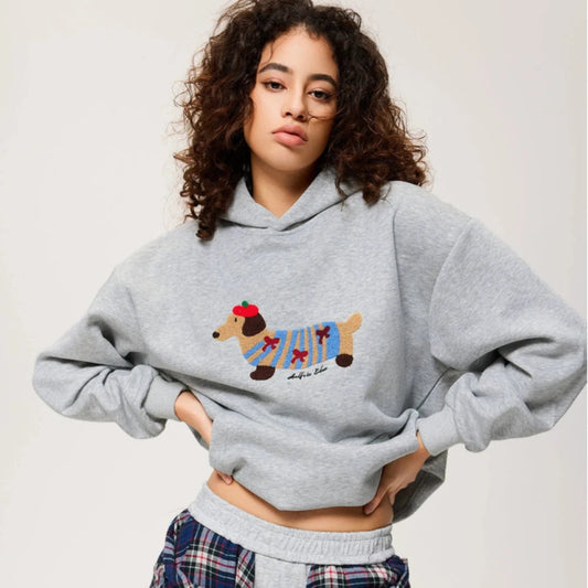 Aïcha | Sweat à capuche oversize graphique pour femme - Image 1