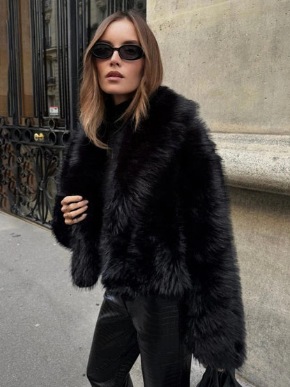 Léa | Veste Femme Coupe Décontractée en Fausse Fourrure - Image 1