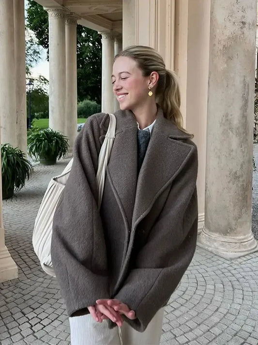 Cécile | Manteau court croisé pour femme - Image 1