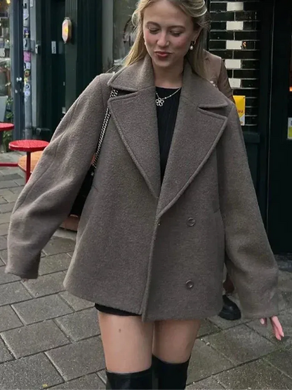 Cécile | Manteau court croisé pour femme - Image 4