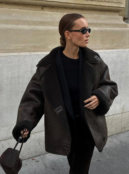 Ariane | Veste Shearling Oversize Femme - Image 4