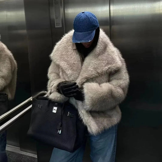 Agnès | Veste Femme Oversize en Fausse Fourrure - Image 2