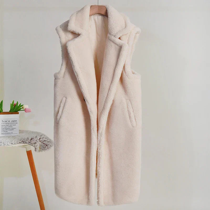 Jasmine | Manteau Long Sans Manches Femme - Image 7
