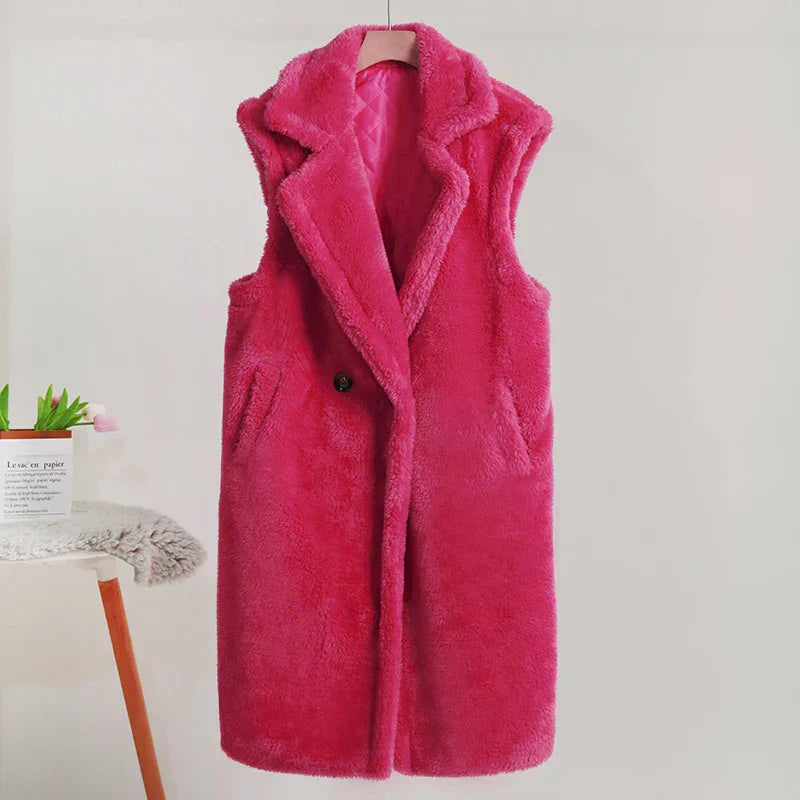 Jasmine | Manteau Long Sans Manches Femme - Image 5