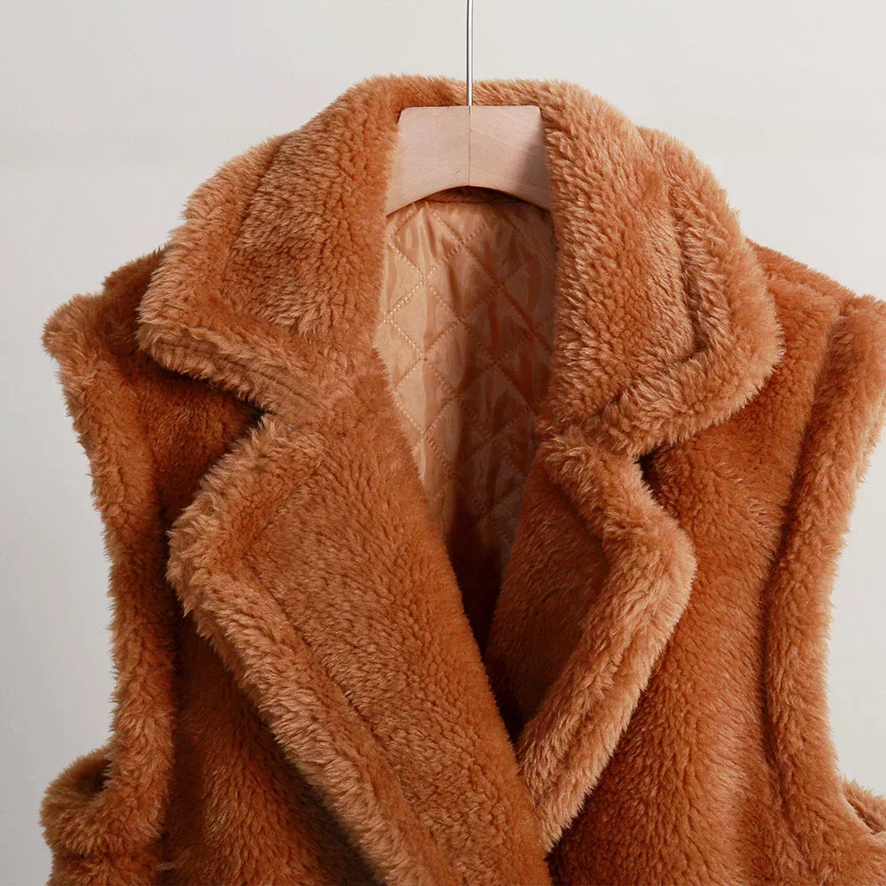 Jasmine | Manteau Long Sans Manches Femme - Image 2