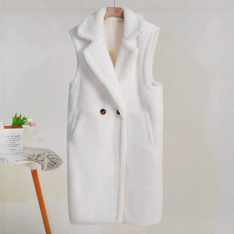 Jasmine | Manteau Long Sans Manches Femme - Image 6