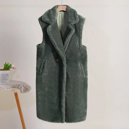 Jasmine | Manteau Long Sans Manches Femme - Image 9