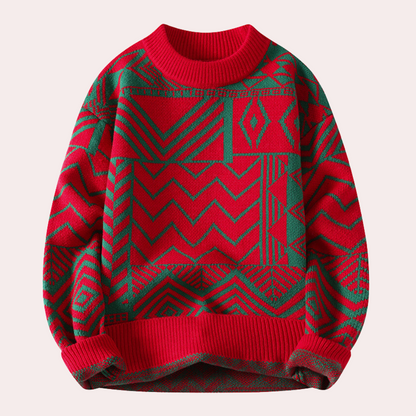Fabien | Pull Homme Col Rond Imprimé - Image 4