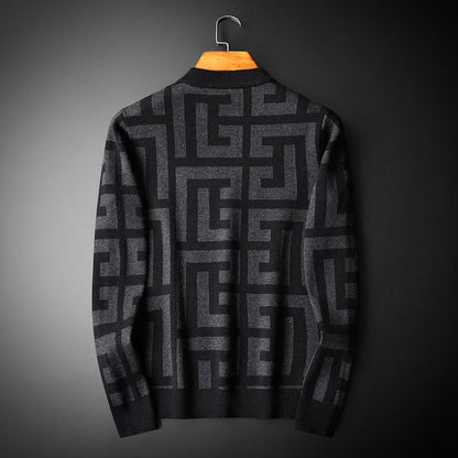 Ethan | Pull Homme Col Rond Motif Géométrique - Image 3