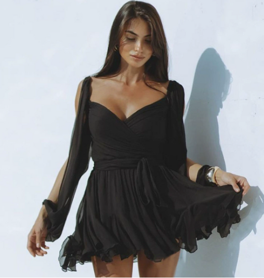 Maëlle | Robe longue élégante à épaules découvertes